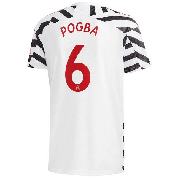 Maglia Manchester United NO.6 Pogba Third 20/21 Bianco